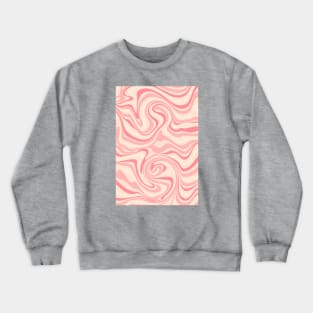 Retro Liquid Swirl Abstract Pattern. Hippie trippy swirl 70s. Crewneck Sweatshirt